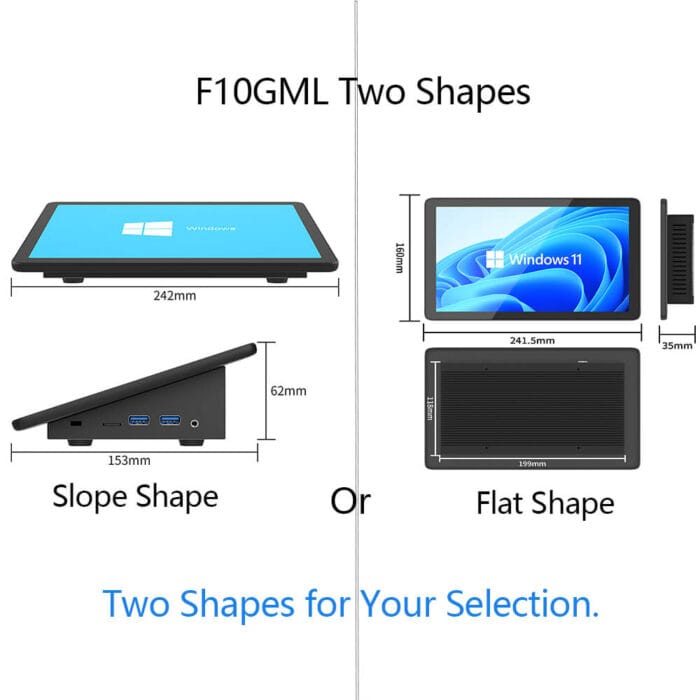 two different shapes sample image for Pos Touch Screen Monitor GolePos F10GML